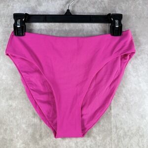 Robin‎ Piccone Womens Ava High Waist Bikini Bottom Pink Size Small NWOT